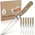 Steakmesser-Set 6-teilig | Wellenschliff & ergonomische Holzgriffe